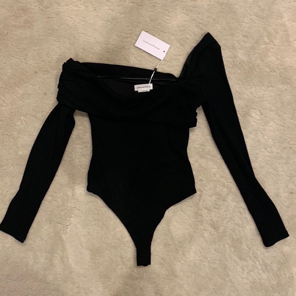 Elegant Black Off-Shoulder Bodysuit
